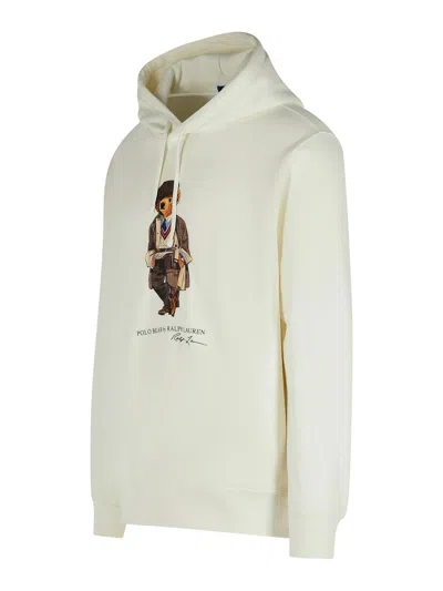 Polo Ralph Lauren Long Sleeve Hoodie In White