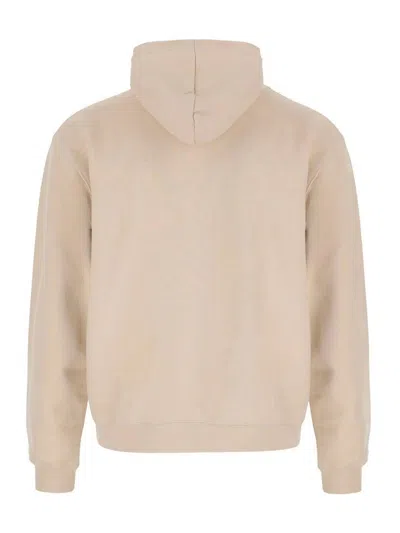 Jacquemus Relaxed Fit Cotton Hoodie With Subtle Branding In Neutral