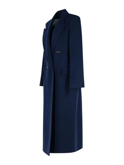 Max Mara Orma Double-breasted Wool And Cashmere Jacket In Blue
