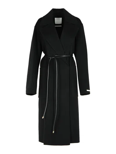 Sportmax Black Abbot Coat In Black