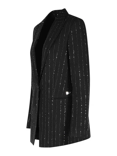 Philipp Plein Sequin Embellished Boyfriend Fit Blazer In Black