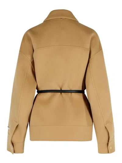 Sportmax Wool Short Coat In Neutral