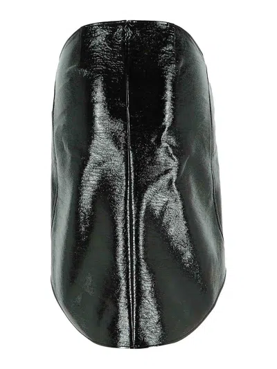 Courrèges Courreges Black Cotton Blend Skirt Women In Black