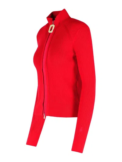 Jw Anderson J. W. Anderson Crimson Red Cotton Blend Turtleneck Sweater In Brown