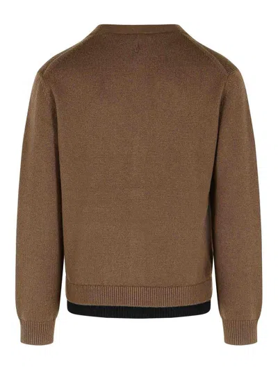 Jw Anderson J. W. Anderson 'contrast Layered' Cardigan In Brown