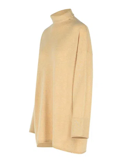 Max Mara Oder Beige Cashmere Turtleneck Sweater In Brown
