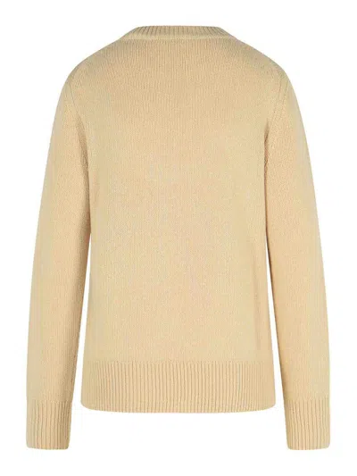 Burberry Wool-cashmere Blend Sweater With Contrasting Graphic In Gray