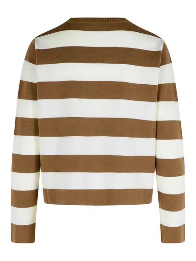 Max Mara Viterbo Wool Crewneck Sweater In Multi