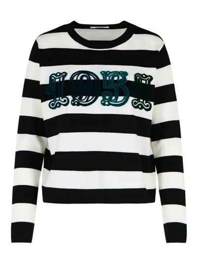 Max Mara Viterbo Wool Crewneck Sweater In Multi