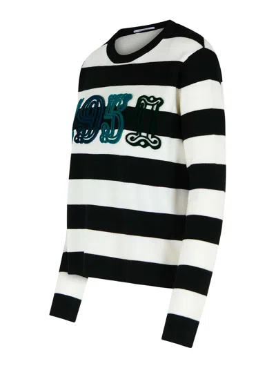 Max Mara Viterbo Wool Crewneck Sweater In Multi