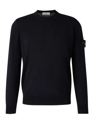 Stone Island Turtleneck Sweater In Blue