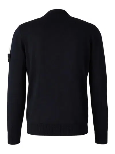 Stone Island Turtleneck Sweater In Blue