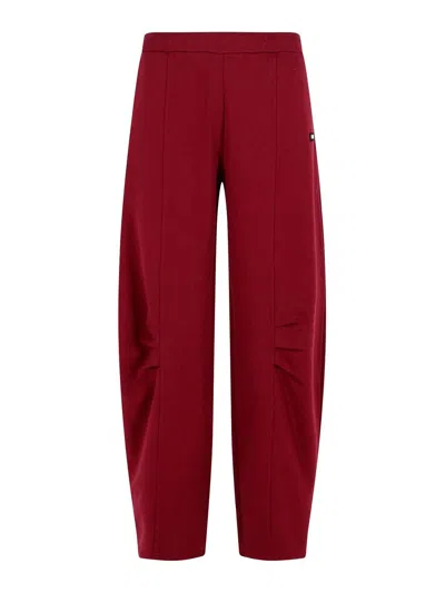 Rotate Birger Christensen Rotate Burgundy Cotton Pants In Red