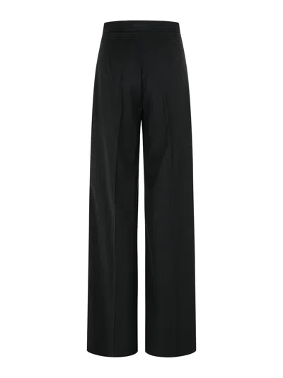 Max Mara Fernet Wide-leg Wool Pants In Black
