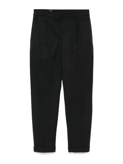 Incotex High-waisted Cropped Trousers In Black
