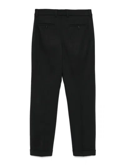Incotex High-waisted Cropped Trousers In Black