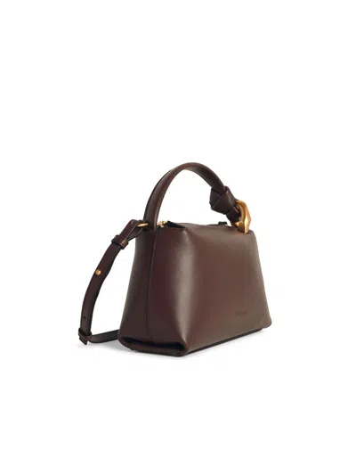 Jw Anderson J.w. Anderson Brown Leather Small Jwa Corner Handbag In Brown