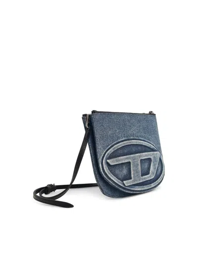 Diesel '1dr Twin' Denim Bag In Blue