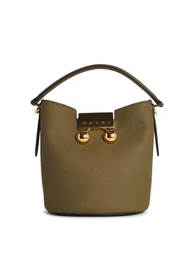 Marni Trunkaroo Bucket Bag In Green