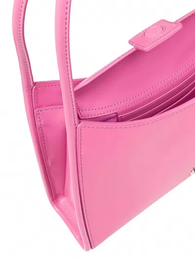 Marc Jacobs The Claw Clip Shoulder Bag In Brushed Leather Color Pink In Nude