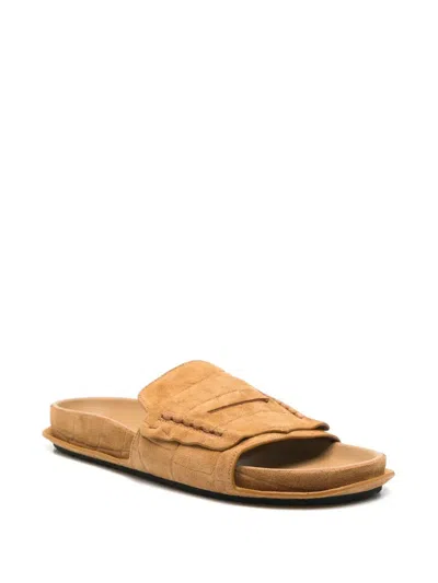 Jacquemus Woman Sandals Tan Size 8 Leather In Orange