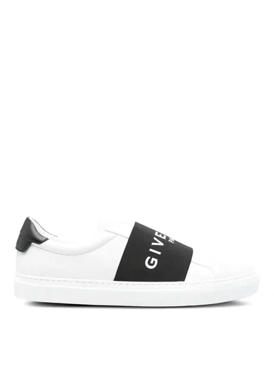 Givenchy Urban Street Leather Sneakers With Elastic Band In White