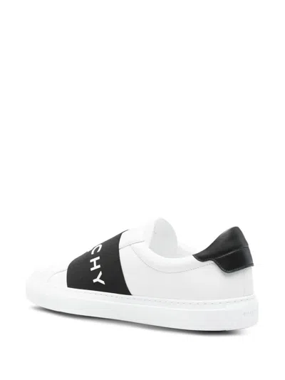 Givenchy Urban Street Leather Sneakers With Elastic Band In White