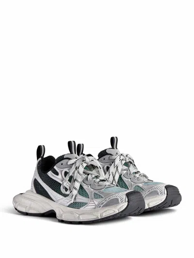 Balenciaga Multicolor Mesh And Rubber 3xl Gradient Sneakers In Gray