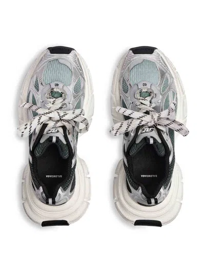 Balenciaga Multicolor Mesh And Rubber 3xl Gradient Sneakers In Gray