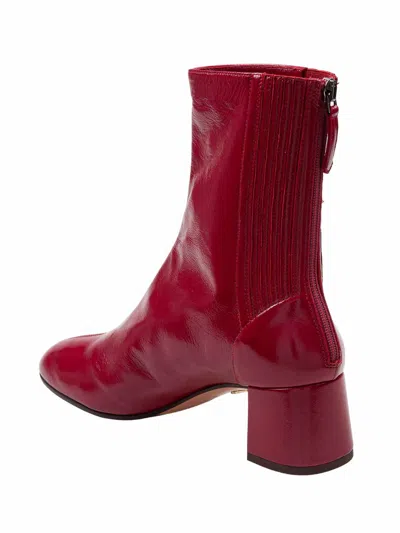 Aquazzura Sain Honore Bootie 50 In Nappa Gloss Color Red In Red