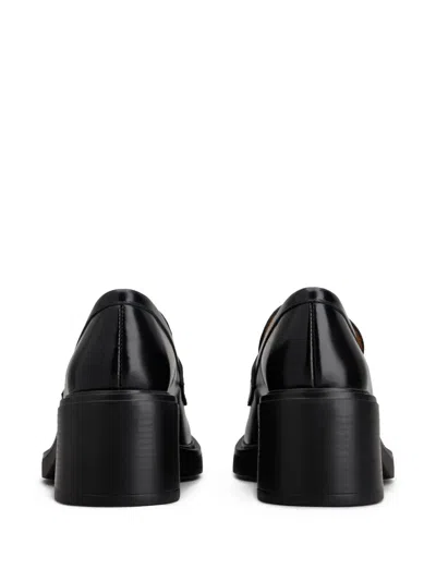 Tod's Leather Loafers With Round Toe And Block Heel In Animal Print