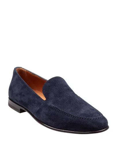 Dolce & Gabbana Logo-embellished Suede Loafers In Blue