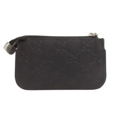 Pre-owned Gucci Black Leather Long Wallet (bi-fold) ()