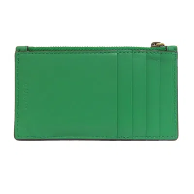 Pre-owned Gucci Green Leather Coin Purse/coin Case ()