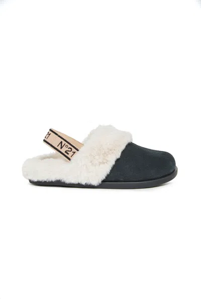 N°21 Fussbett Mules Slippers With Logoed Elastic Band In White