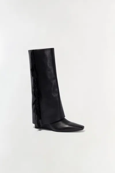 Simkhai Women's Quinn Leather Fringe Boot In Black In Black