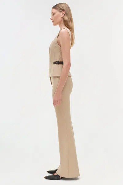 Simkhai Women's Windsor Belted Top In Light Camel In Brown