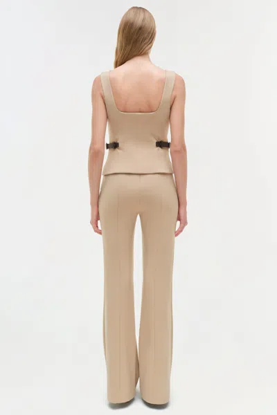 Simkhai Women's Windsor Belted Top In Light Camel In Brown