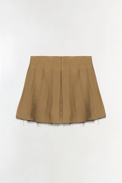 Simkhai Women's Rives Pleated Mini Skort In Bronze Multi In Brown