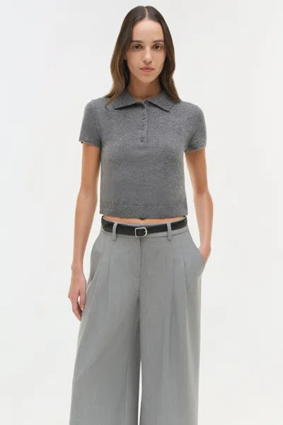 Simkhai Women's Wide Leg Clayton Wide Leg Pant In Heather Grey In Gray