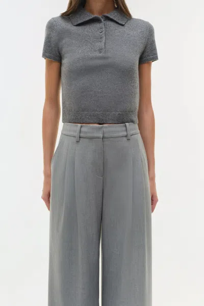 Simkhai Women's Wide Leg Clayton Wide Leg Pant In Heather Grey In Gray