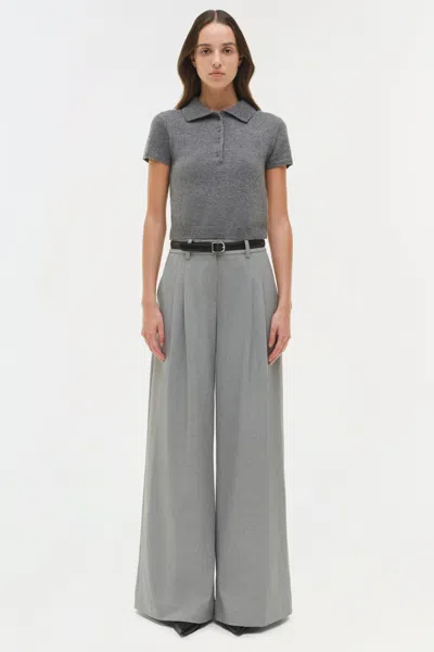 Simkhai Women's Wide Leg Clayton Wide Leg Pant In Heather Grey In Gray