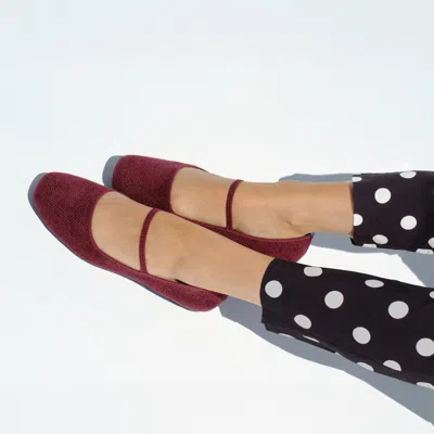 Rothys The Revelvet Max Square Mary Jane In Red In Red