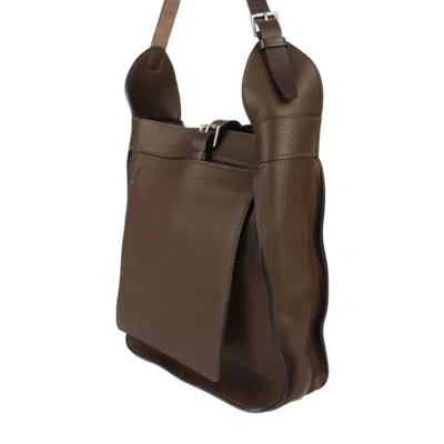 Pre-owned Hermes Brown Taurillon Clemence Leather Handbag Shoulder Bag Tote Bag ()