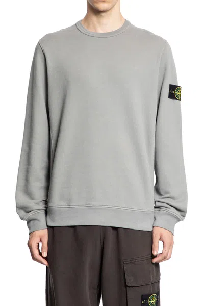 Stone Island Jersey With Logo In Gray
