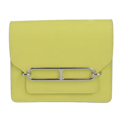 Pre-owned Hermes Lime Wallet (bi-fold) () In Green