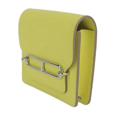 Pre-owned Hermes Lime Wallet (bi-fold) () In Green
