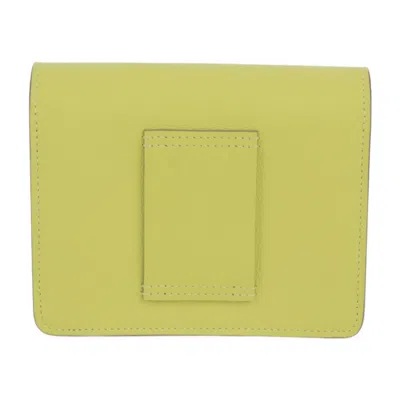 Pre-owned Hermes Lime Wallet (bi-fold) () In Green