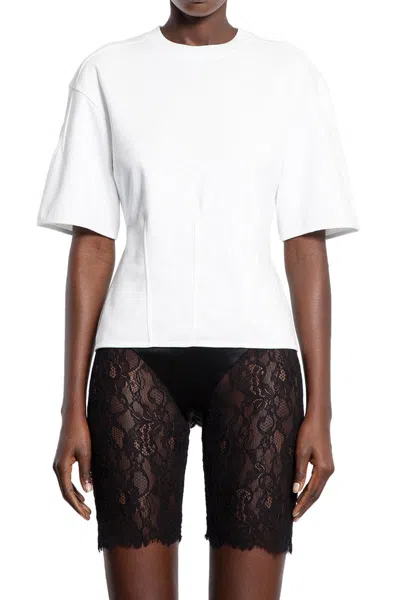 Alexander Mcqueen Top A Corsetto In Jersey In White