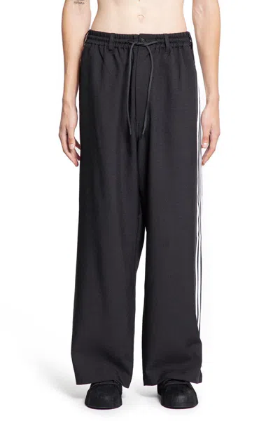 Y-3 3-stripes Logo Trousers In Black